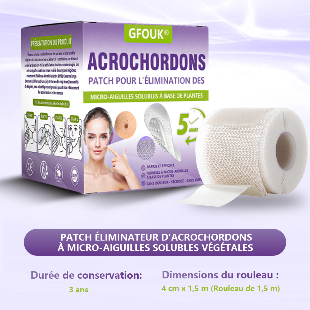 GFOUK® Patch à micro-aiguilles solubles à base de plantes pour l’élimination des acrochordons
