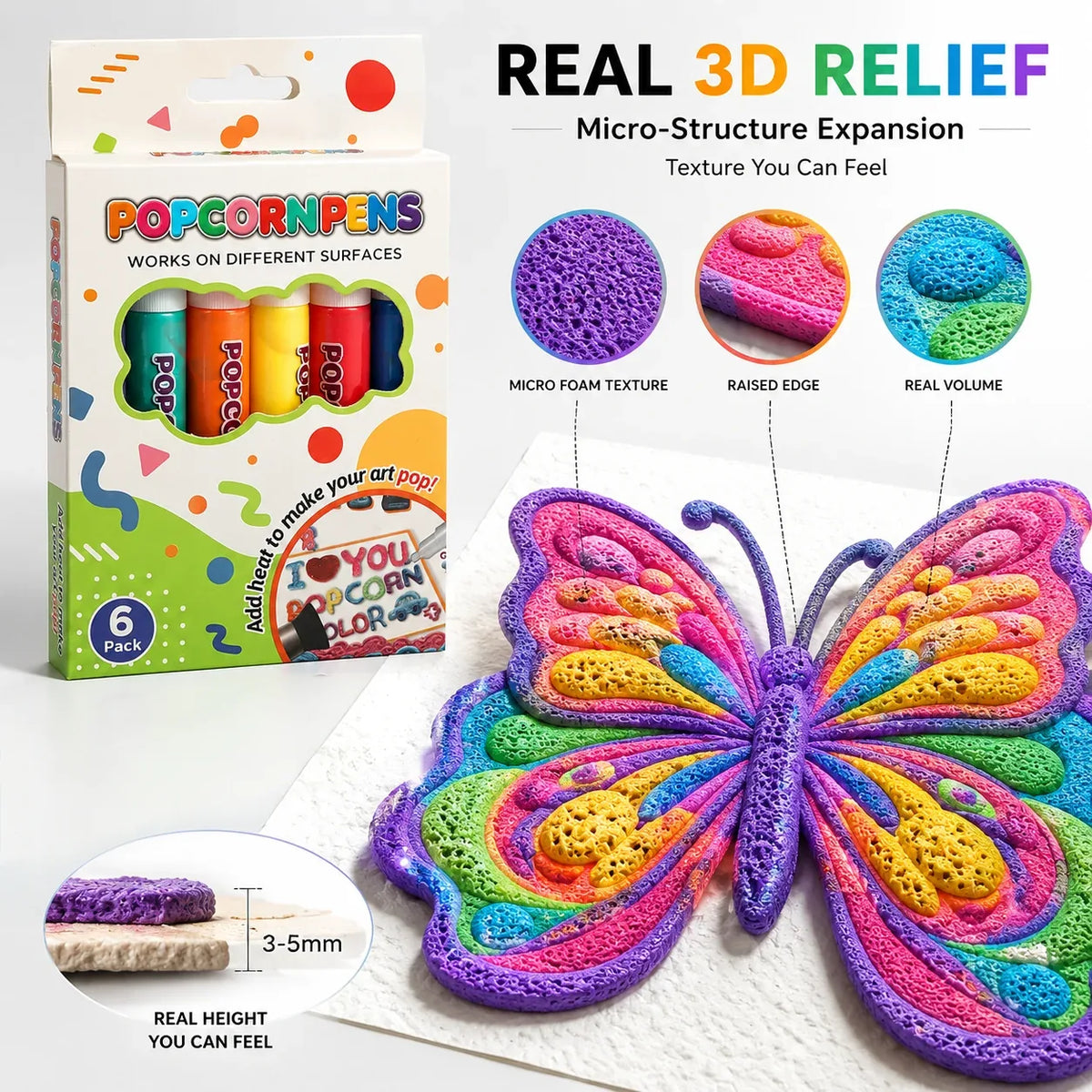 Économisez 50 % en commandant aujourd’hui丨Stylo d’art en relief 3D IEY® – Transformez vos dessins plats en œuvres 3D à toucher 🪄 🌼