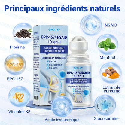 Boutique Officielle 🇫🇷 | GFOUK® Gel Anti-Arthrite 10-en-1 Pénétrant et Non Gras BPC-157 × AINS (Traite l’arthrite, la neuropathie, le rhumatisme, les blessures sportives et plus encore)