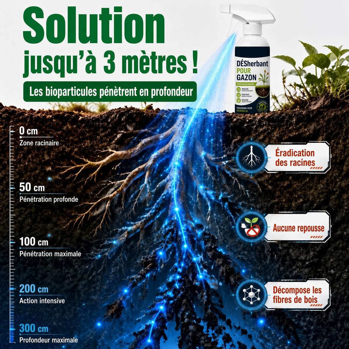 🏆🔥 50 % DE RÉDUCTION🔥 🌿 Désherbant – Efficace contre les mauvaises herbes & leur repousse | Jardin, allées & cour ⚡