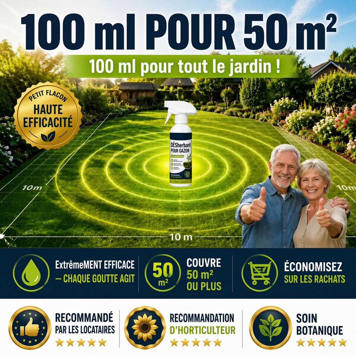 🏆🔥 50 % DE RÉDUCTION🔥 🌿 Désherbant – Efficace contre les mauvaises herbes & leur repousse | Jardin, allées & cour ⚡