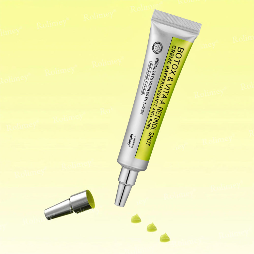 🌟👨‍⚕️ Fabriqué et expédié depuis la France 💫 Crème liftante et raffermissante anti-rides Rolimey® Botox & Vita-A Retinol Shot — Dernier jour de promotion : 70 % DE RÉDUCTION