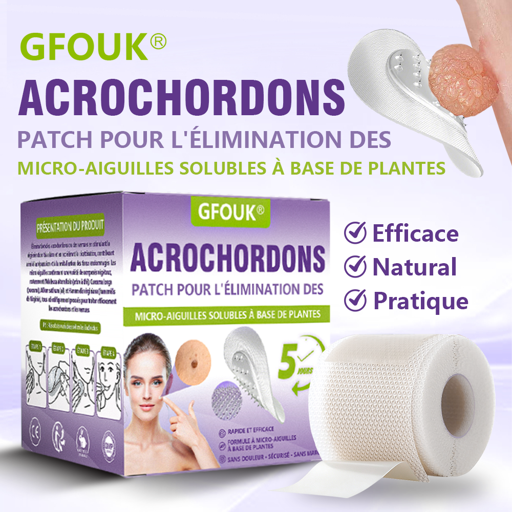 GFOUK® Patch à micro-aiguilles solubles à base de plantes pour l’élimination des acrochordons