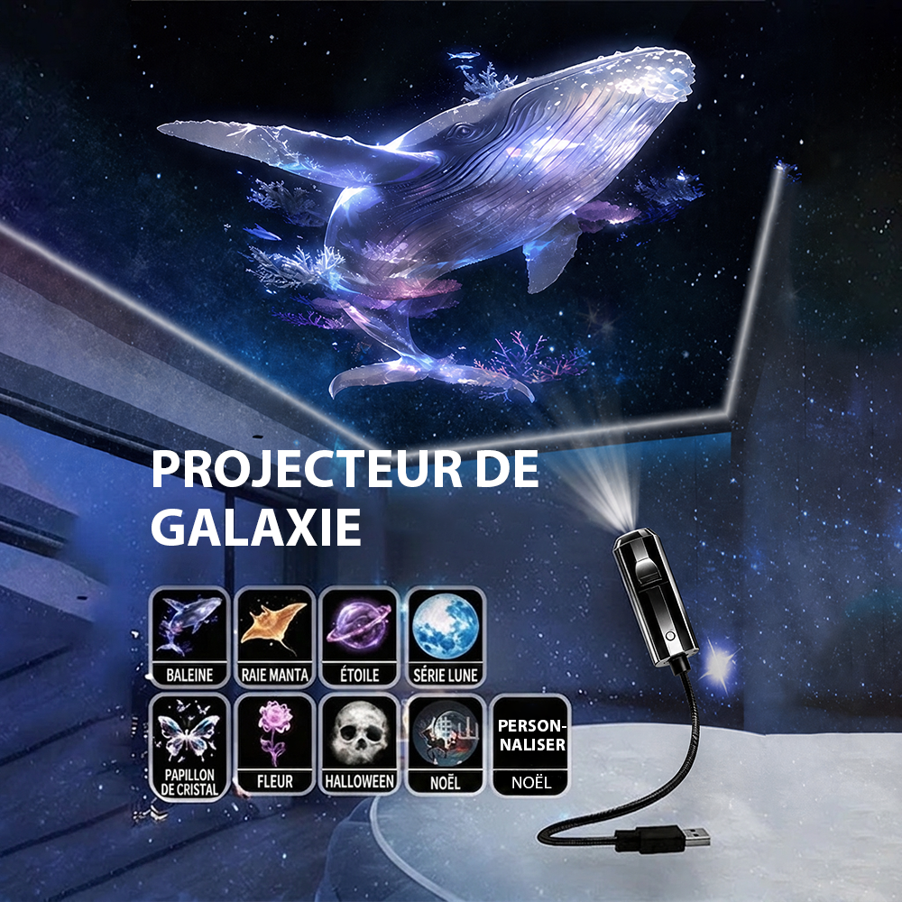 💡BVJ® Veilleuse projecteur HD Galaxie & Océan Plug-and-Play 🥳 Plus de 50 000 utilisateurs satisfaits🏆