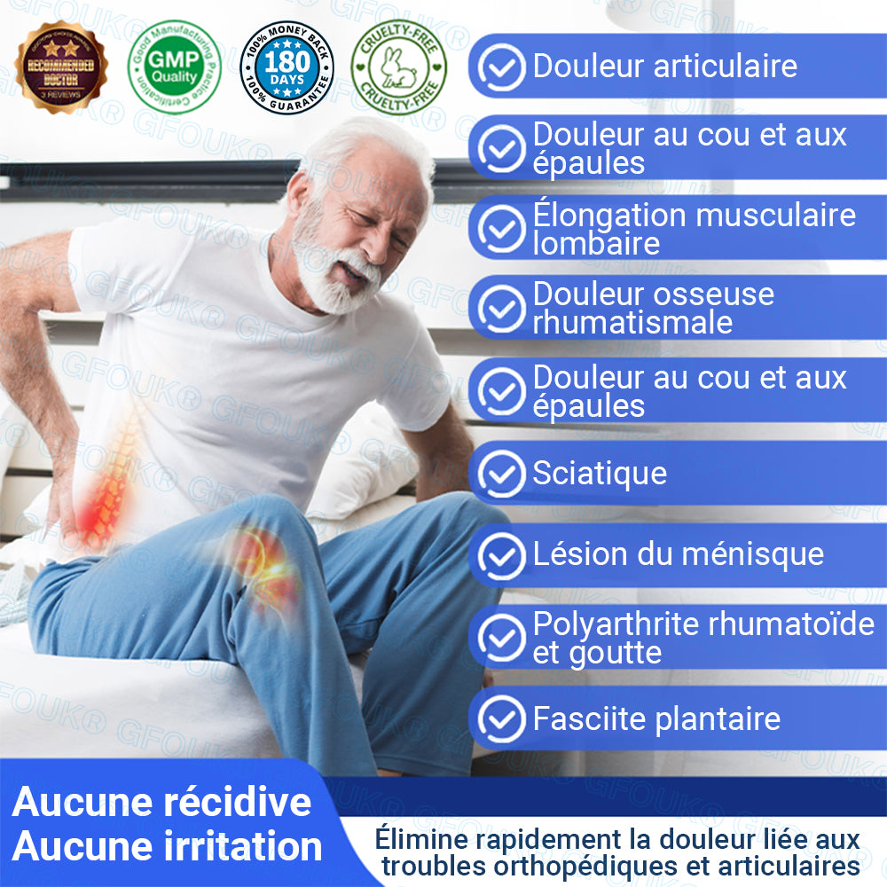 Boutique Officielle 🇫🇷 | GFOUK® Gel Anti-Arthrite 10-en-1 Pénétrant et Non Gras BPC-157 × AINS (Traite l’arthrite, la neuropathie, le rhumatisme, les blessures sportives et plus encore)