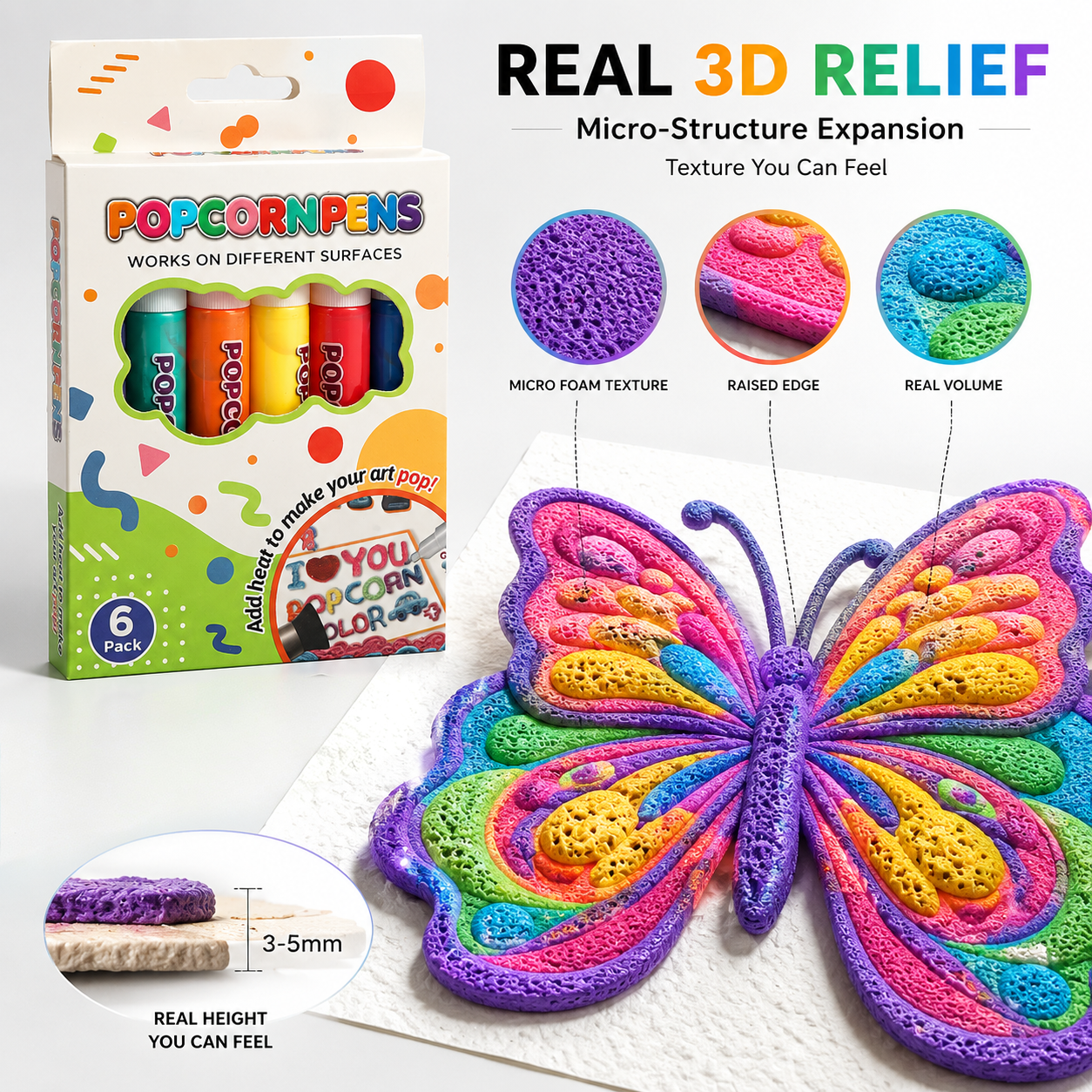 Économisez 50 % en commandant aujourd’hui丨Stylo d’art en relief 3D IEY® – Transformez vos dessins plats en œuvres 3D à toucher 🌿