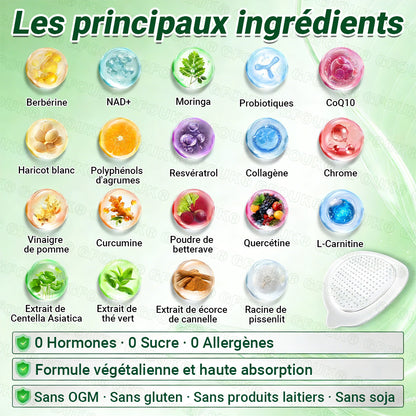 Boutique officielle 🇫🇷 | GFOUK® Moringa · Berberine × NAD+ 10-en-1 Patch Avancé Nano Microneedle🍀