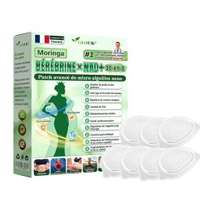 Boutique officielle 🇫🇷 | GFOUK® Moringa · Berberine × NAD+ 10-en-1 Patch Avancé Nano Microneedle🍀