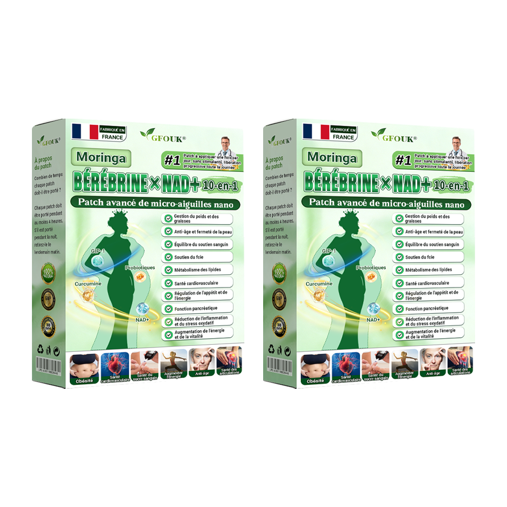 Boutique officielle 🇫🇷 | GFOUK® Moringa · Berberine × NAD+ 10-en-1 Patch Avancé Nano Microneedle🍀
